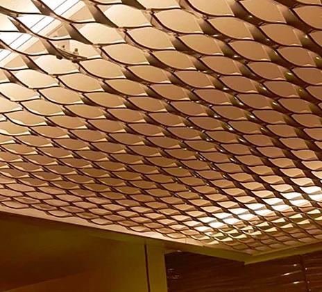 Architectural expanded mesh trimform fabrications
